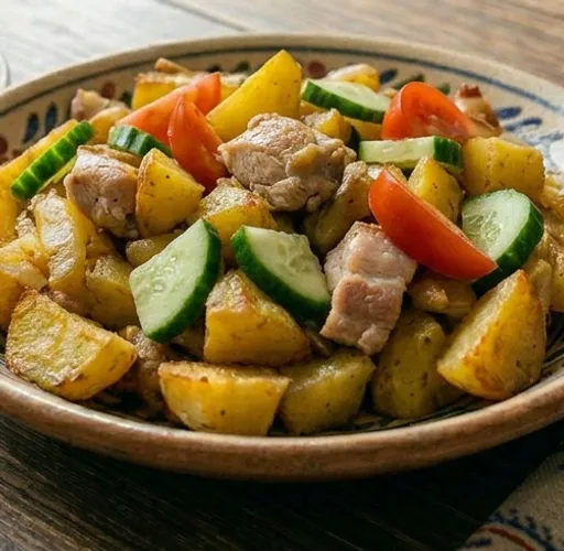 Овочі по-мисливськи з куркою